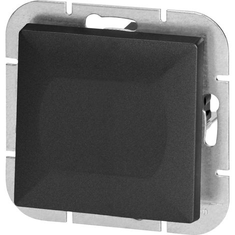 Interrupteur Mural Va-et-Vient Simple Encastré 10A 250V - Noir Mat - SILAMP