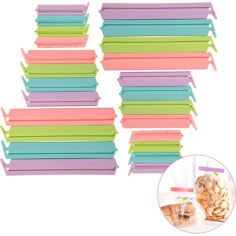 Pince De Fermeture - PP - 7 cm 10 cm 14 5 cm - Pour Sacs Alimentaires En Plastique - Lot De 24 (1/5)