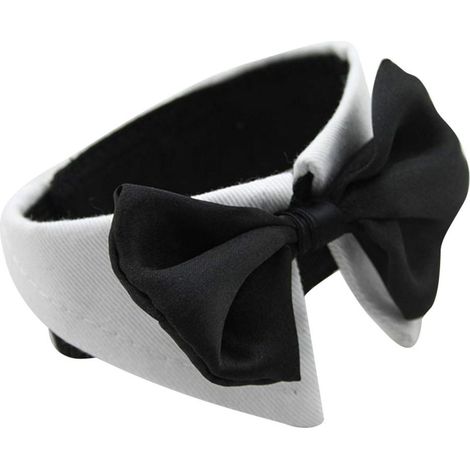 Collier de mariage pour chien avec nœud papillon réglable (1/2)