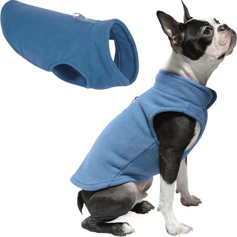 Gilet Polaire Chien - Veste Chaude Sans Manches avec Anneau O pour Laisse - Pour Chiens de Petite Taille - Hiver Froid - Lavable en Machine - Taille S à M (1/5)