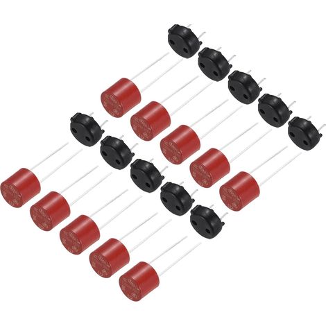 10Set De Fusible Miniature Cylindrique À Montage DIP Lent Rouge (1/5)