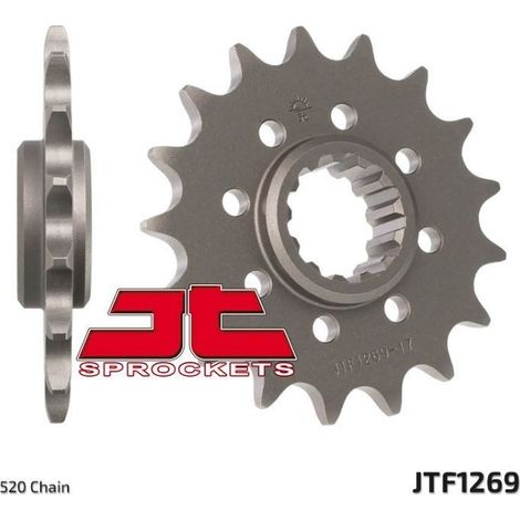 Piñón delantero JT F1269-15, 15 dientes, tamaño 520 (1/2)