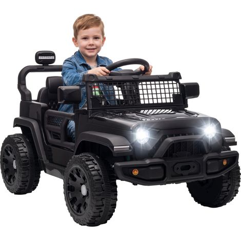 AIYAPLAY 12V Electric Car for Kids with Remote Control, Dual Motors, Black (1/5)