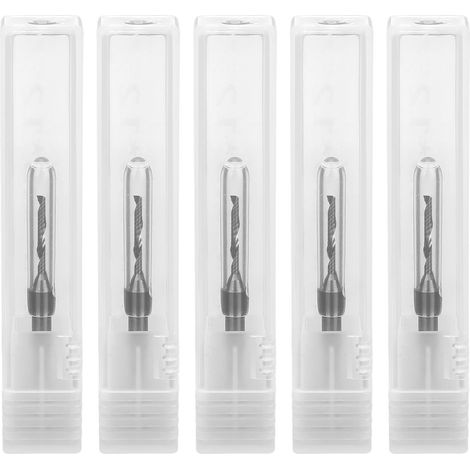 Lot de 5 fraises hélicoïdales 12mm pour défonceuse, coupe de gravure, accessoire de fraisage pour machine CNC (1/5)
