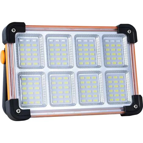 Lampe de travail LED rechargeable solaire 6000 lm 4 modes USB C (1/5)