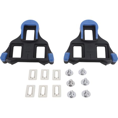 Paires de cales de vélo route 2° de débattement, jeu de cales pour pédales cyclisme, conception 3 trous, fixation vélo. (1/5)