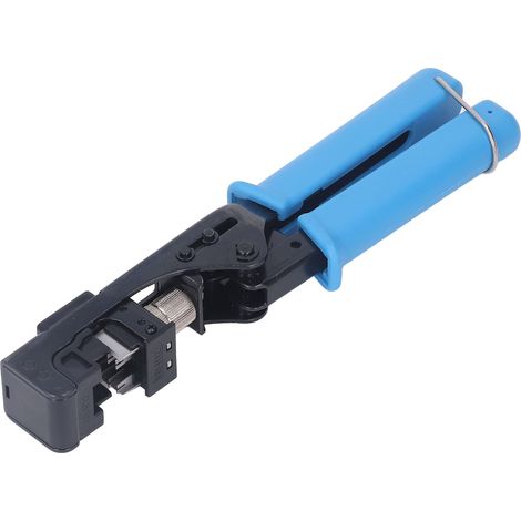Modulares Datenkabel-Crimpwerkzeug aus legiertem Stahl mit flacher Backenöffnung für Cat5- und Cat6-Kabel (1/5)