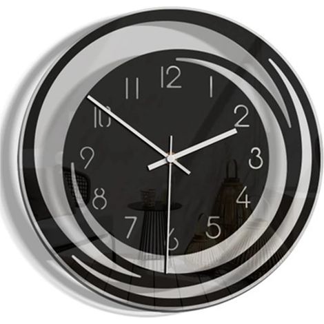 Modern Wall Clock, Wall Clock for Living Room, 28cm Large Dial, Silent, Great for School, Wall Clock for Home, Wall Decor (1/3)