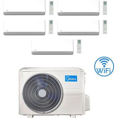 Klimaanlage Midea Breezeless-E Wifi R32 Penta Split 9000 + 9000 + 9000 + 9000 BTU mit E.U. M5OE-42HFN8-Q Wechselrichter Klasse A++/A+