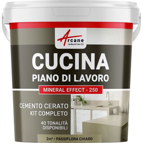 Microcemento cucina: per piano di lavoro e pavimento della cucina - 2 m² (in 2 strati) Passiflora Chiaro - ARCANE INDUSTRIES