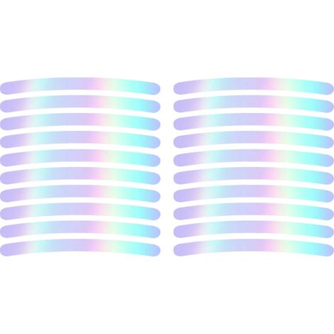 1 juego de pegatinas reflectantes para llantas de coche y 40 tiras luminosas impermeables para una decoración práctica y duradera del vehículo.