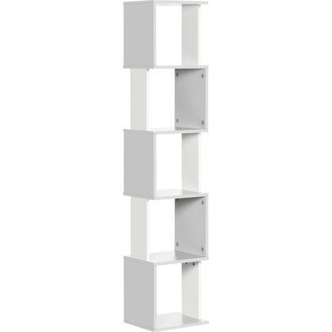 Etagère design CORIN gris clair et blanche (1/5)