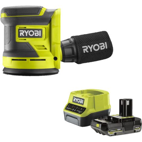 Confezione RYOBI Levigatrice eccentrica RROS18-0 - 18V OnePlus - 1 batteria 2.0Ah - 1 caricatore rapido RC18120-120 (1/5)