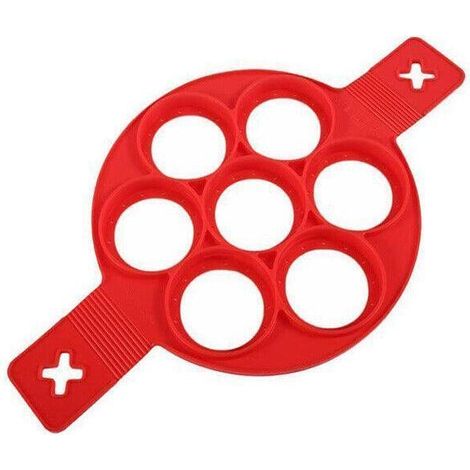 Poêle à crêpes antiadhésive en silicone, idéale pour préparer des petits-déjeuners et des omelettes. (1/5)
