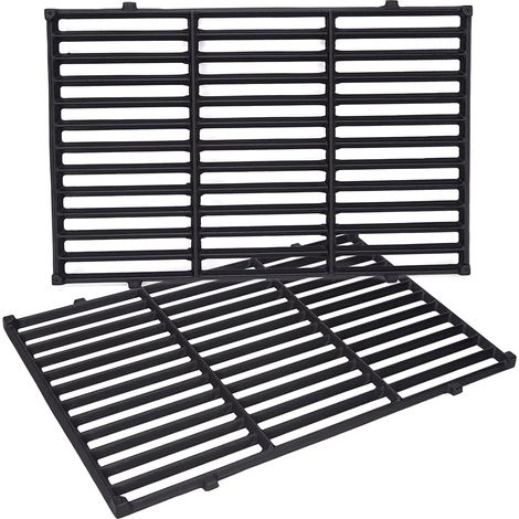 Grille de cuisson en fonte pour barbecue à gaz Weber Spirit I & II 300 Series, Spirit E/S 310, 320, 330, SP320 (avec boutons de brûleur avant)), 44,5 cm, 7638, grille de rechange pour Spirit 700