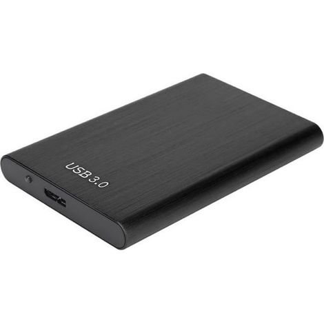2,5-Zoll-SATA-USB-3.0-Laptop-Festplattengehäuse für 7–9,5 mm externe Festplatten/SSDs (Schwarz) – SPR (1/5)