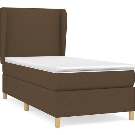 Maison Exclusive - Boxspringbett mit Matratze Dunkelbraun 100x200 (1/5)