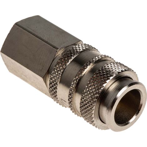 Raccord rapide pneumatique RS PRO, Filetage vers Femelle G 1/8 Femelle 1/8pouces en Laiton ( Prix pour 1 ) (1/3)