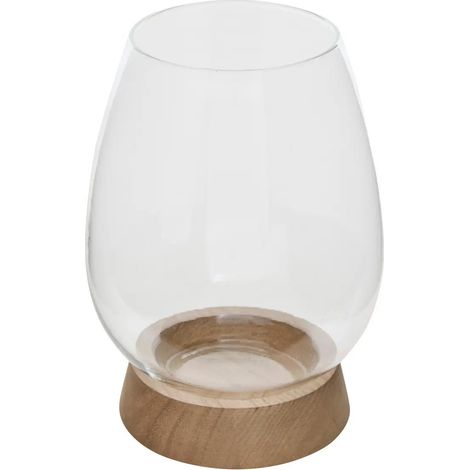 Photophore Déco en Verre "Wonj" 18cm Transparent