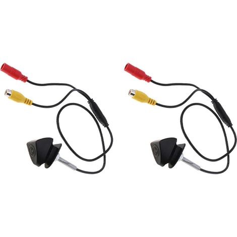 2x CCD-Frontkamera mit Logo für Toyota Prado, Highlander, Land Rover, Camry – Frontansicht, Rückfahrkamera, Einparkhilfe (1/5)