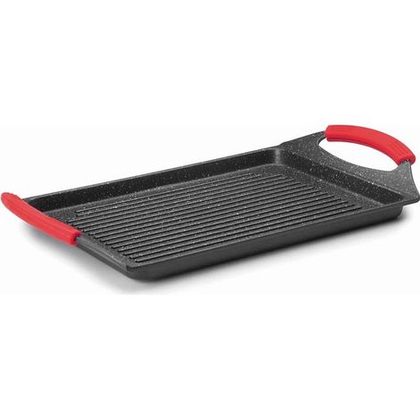 LACOR Grillplatte Eco Stone - Schwarz, Aluminium [33 x 25 cm]