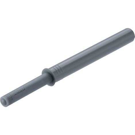 Chiusura per porta regolabile a pressione – Per mobili senza maniglia – Plastica grigia – Regolabile da +4 a -1 mm – Montaggio a incasso Ø10 x 76 mm (1/4)