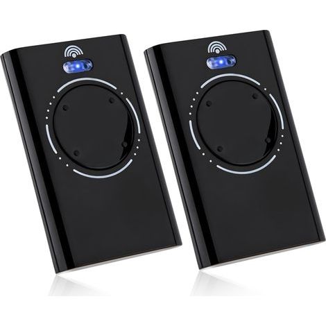Lot de 2 télécommandes portail compatible XT4 868 SLH LR, XT4 868 SLH, XT2 868 SLH LR, XT2 868 SLH – 868 MHz, 4 canaux, Noir (1/5)