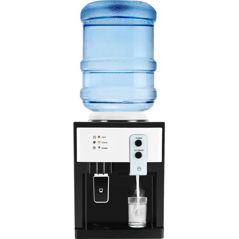 Dispensador de agua para el hogar y la oficina, con función de agua fría y caliente, tamaño compacto. (1/2)