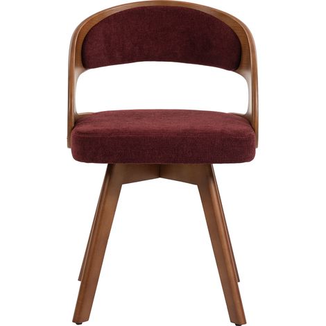 ELVMI Lot de 1 Chaises de Salle à Manger, Giratoria 360 grados, Lino, Rojo Vino (1/5)