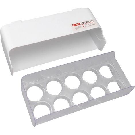 Boîte de rangement pour réfrigérateur, hygiénique et transparente, de qualité alimentaire, avec 10 compartiments pour œufs. Organisateur pour tiroir de réfrigérateur. (1/5)
