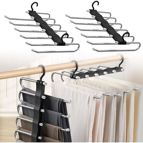 Space Saving Trouser Hanger, Sliding Trouser Hanger, Belts, Multifunctional Hook Hook, Trouser Storage (1/5)