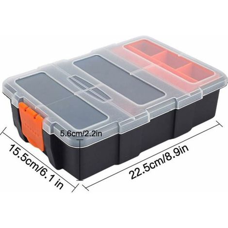 Boîte de rangement - - Étanche - Compartiments réglables - Couvercle transparent - Polypropylène (1/5)
