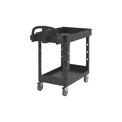 MESA RODANTE 2 PLATAFORMAS DE CARGA L 770 X AN 420 MM NEGRO (1/5)