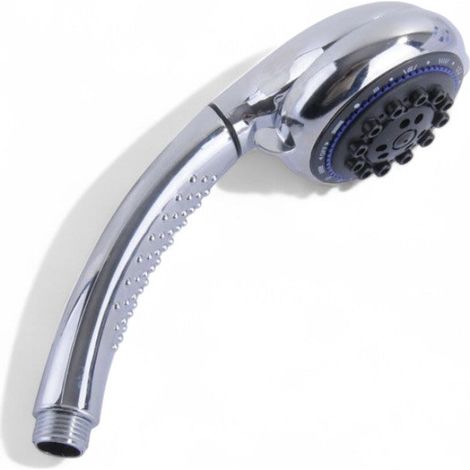 Doccetta multifunzione plastica cromata attacco universale regolabile con ugelli anticalcare per bagno elegante e funzionale (1/2)