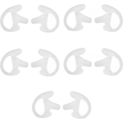 Lot de 5 paires d'embouts auriculaires en silicone écologique pour talkie-walkie, remplacement pour accessoires radio bidirectionnelle, taille S. (1/5)