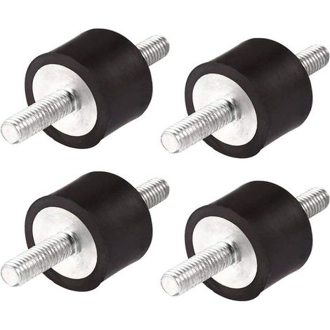 Ecleanfy - Support anti-vibrations - AIMOONSA - M8 30x20 - Lot de 4 - Noir - Avec vis (1/5)