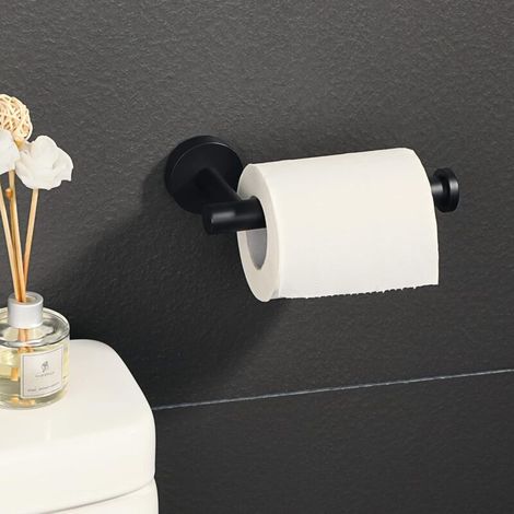 Wall Mounted Toilet Paper Holder SUS304 Stainless Steel Toilet Roll Holder for Bathroom and Kitchen Black Gold (1/4)