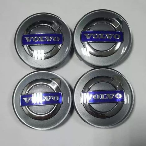 4-teilige Radnabenkappen für Volvo XC60, S60, S90, V40 (60 mm), hochwertige, wasserdichte ABS-Radnabenkappen mit Logo (1/5)