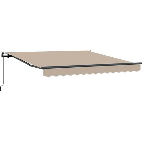 Einziehbare Markise Beige 300 x 250 cm Stoff vidaXL