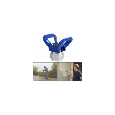 Pistolet à peinture sans air, protecteur de siège de buse plat pour outils de pulvérisation, accessoires de pulvérisateur de siège de buse (bleu) (1/4)