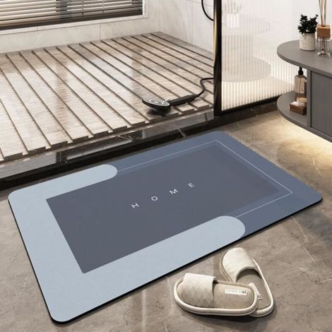 pair Tapis de Bain Antidérapant Super Absorbant Diatomite Tapis Salle de Bain Microfibre Tapis de Baignoire Tapis,40 x 60cm (1/3)