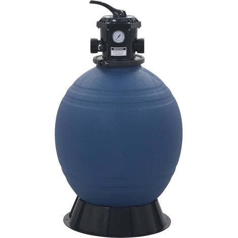 vidaXL Filtro de arena de piscina válvula de 6 posiciones azul 560 mm (1/2)