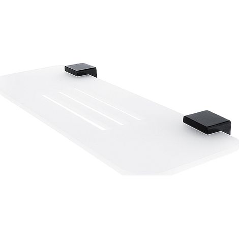 Nimco Kibo Noir étagère de salle de bain plexiglas blanc mat 30 cm Ki-X330-90 (1/3)