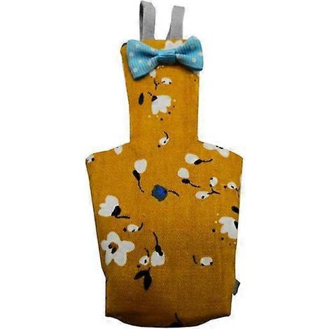 Oiseau Perroquet Couche Combinaison Vol Vêtements pour Pigeons Moyen Grand Animal de Compagnie - Jaune Doré (S)