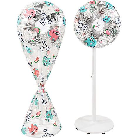 Lot de 2 housses anti-poussière lavables tout-en-un pour ventilateurs de sol domestiques (1/5)