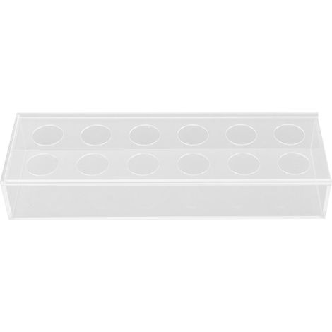 Vase rectangulaire en acrylique transparent avec motif floral pour centre de table, mariage, fête, salle à manger – 12 trous (1/5)
