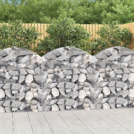 Gabion à arc élevé 100x30x100/120 cm Fer galvanisé (1/5)