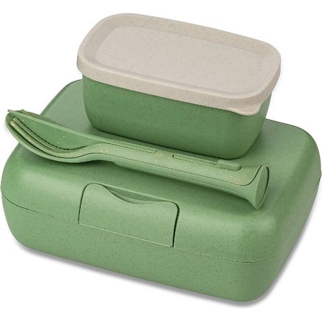 Brotdose mit Trennwand CANDY READY + Besteck-Set, 4-teilig, KOZIOL (1/3)