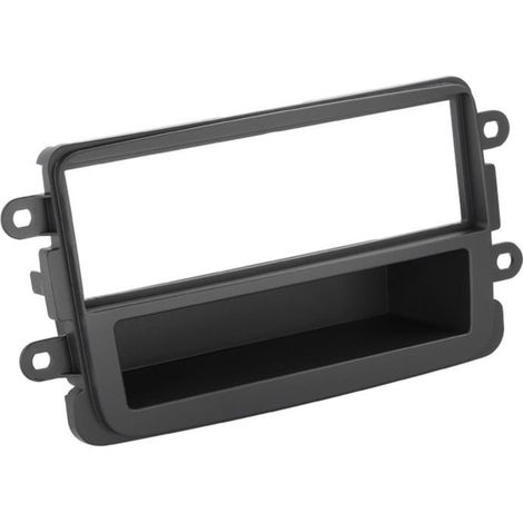 Support Autoradio 1Din compatible avec Dacia Dokker ap12 Gris fonce - Vide-poche