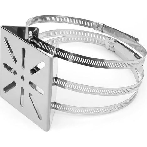 Support du Mat, Support Camera Exterieur, Support de Poteau de Caméra avec Trois Fixations Réglables, Matériau Epaissi, Robuste pour Le Montage de la Caméra (1/5)